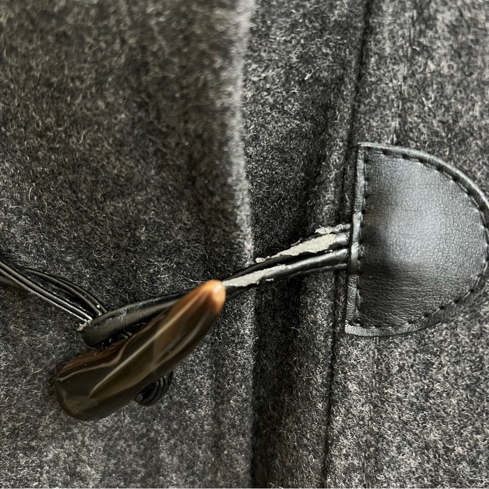JCrew Hooded Wool Blend Pea Coat in Gray, Size 0P - Picture 3 of 10